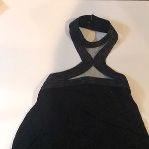 Black Mesh halter neck